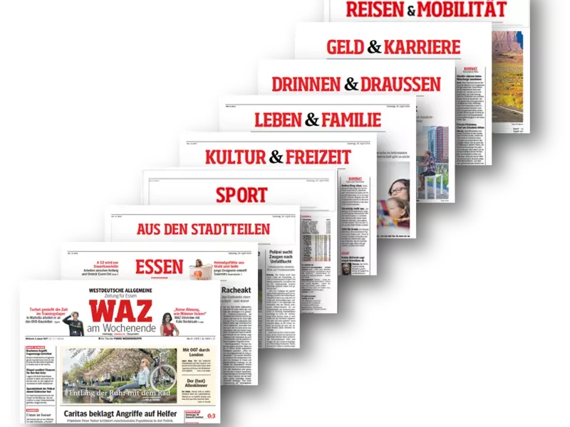Festformatanzeige Funke Mediengruppe "Reise" (NRW - 1/1 Seite (6 Spalten, 315x440 mm))